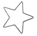 Kovová obruč - Strieborná hviezda 9,5 cm