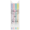 Gélové perá Interdruk Sweet, viacfarebné, 4 kusy