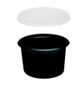 NÁDOBY + viečka NA POLIEVKU FOOD BLACK 500ml 50ks OPÄTOVNE POUŽITÉ