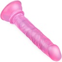 Tenký penisový dildo s prísavkou, pre konečník a vagínu