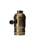 Ozdobný držiak lampy EKO E27 retro Bronze ON/OFF
