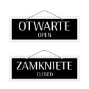 Laminovaný nápis OTVORENÉ ZATVORENÉ-OTVORENÉ/ZATVORENÉ