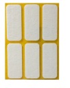 Samolepiace plstené podložky, biele, 25x60, 6 ks