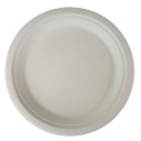TANIER BIELY 9'' z cukrovej trstiny 22cm PAPIEROVÉ TANIERE na grilovanie 10x