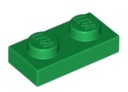 LEGO TANIER 1X2 ZELENÁ Č. 3023 PRE 3 KS