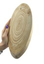 DREVENÝ PLÁZEK ELIPTICKÝ SMREKVIDOVÝ ŠIKMÝ 25-30 CM DEKORATÍVNY PODANÍK BEZ KÔRY