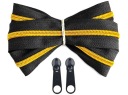 Špirálový zips 5 mm zips ČIERNO-ZLATÝ 1 meter + 2 zipsy