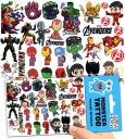 UMÝVAJÚCE DOČASNÉ TETOVANIE PRE DETI DETSKÉ AVENGERS ORIGINÁLNE DIZAJNY