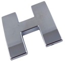 ZNAK PÍSMENO CHROMOVÉ PÍSMENO H H VEĽKÉ 5,6CM Q7H55