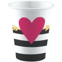 EVERYDAY LOVE papierové poháre srdce 250ml 8 ks