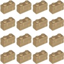 LEGO Brick Brick 1x2 Dark Sand Dark Tan 4646577 98283 - 16ks