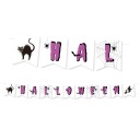 HALLOWEEN GIRLAND - fialový BANNER NÁPIS