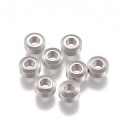Dištančné korálky, nehrdzavejúca oceľ, ploché okrúhle, 4x2 mm, 40ks