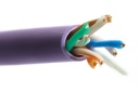 MOLEX krútený pár UTP 5e ethernetový kábel LSZH fialový - 1m