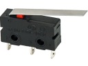 Mini koncový spínač 10x20mm s pákou 28mm SPDT NO NC