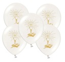 SPOLOČNÉ BALÓNKY BIELY 5 KS 27 CM BALÓN SPOLOČNOSTI