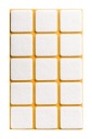 Samolepiace plstené podložky pod štvorcový nábytok – BIELE 30x30mm
