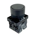 Čierne ovládacie tlačidlo s NO+NC kontaktmi GB2-EA25 pre 22mm otvor, chvíľkové