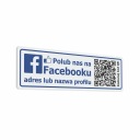 Lajkujte nás na Facebooku QR - nálepka 7x22