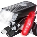 SET LED BICYKLOVÝCH SVETLÁ PREDNÝCH A ZADNÝCH NA BICYKEL + USB BICYKLE SVETLÁ