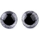 GLITTER SILVER MASCOT EYES 25mm MEDVEĎ