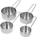 KUCHYŇSKÁ ODMERNÁ SADA 4 KOVOVÝCH LYŽIC V SÚPRAVE OCEL 60/80/125/250 ML