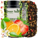Červený čaj pu-erh, pomaranč, 50g, s jahodami