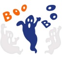 HALLOWEENSKÉ DEKORÁCIE na okno Boo GHOSTS dekoračný GÉL
