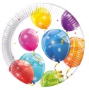 Papierové taniere a balóny 20 cm - 8 kusov