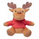 MASKOT MEDVEĎOV VIANOČNÝ SOB V TRIČKE 15,5 cm Červené tričko