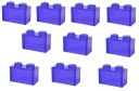 LEGO Brick 1x2 trans fialová 3004 3065 -10 ks