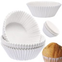 MOLDS papierové košíčky na muffiny a cupcaky, biele, 100 ks.