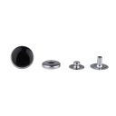 Zapínanie na patentku PEARL BLACK 17MM strieborná 813
