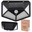 Solárne fasádne nástenné svietidlo, pohybový a súmrakový senzor, 100 LED