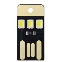 Mini LED USB lampa, čierna, 3 výkonné diódy
