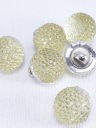 Okrúhly akrylový gombík, slamová farba, 12 mm, 2 KS
