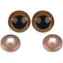 OČI bezpečný DIY hnedý VEĽKÝ maskot 30 mm