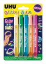 Glitrové lepidlo svietiace v tme, 5 farieb, 10 ml