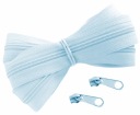 Špirálová páska na zips 3 mm zips MODRÁ 1 meter + 2 zipsy