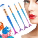 MERMAID MAKEUP BRUCHES SET BRUSH BRUSH, 4 ks.