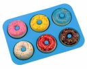 SILIKÓNOVÁ FORMA 6 DONUTOVÝCH PNEUMATÍK CUBBIN MOL NA DONUTY S OTVOROM NA DONUTY