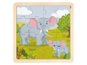 DREVENÉ PUZZLE VZDELÁVACIE BLOKY PRE DETI SLONÍCI 3+