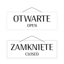 Laminovaný nápis OTVORENÉ ZATVORENÉ-OTVORENÉ/ZATVORENÉ