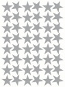 STARS samolepky Hviezdy 4cm 48ks STRIEBORNÉ