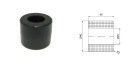 Rovný plastový valček bez ložísk, priemer 48mm, priemer 25mm