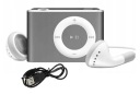 MP3 PREHRÁVAČ Čítačka kariet až do 32 GB ŠEDÉ slúchadlá