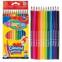 Trojuholníkové pastelky, 12 školských farieb, Colorino