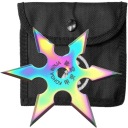 Vrhací nôž SHURIKEN STAR DART 6 RAINBOW KRYT N402B