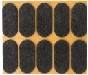 PLSTENÉ PODLOŽKY na stoličky, nábytok, stoly, čierne, samolepiace, 20 mm x 40 mm