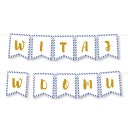BANNER Garland Welcome Home - námornícka modrá